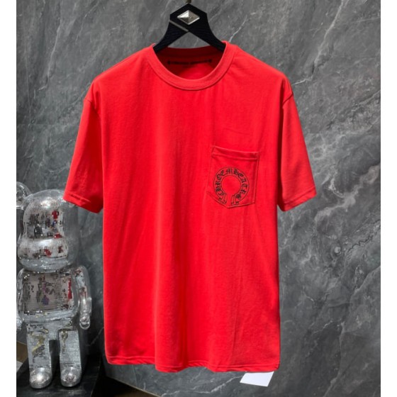 Chrome Hearts Red Horseshoe Pocket Tee